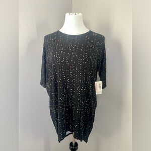 LuLaRoe Irma Tunic Style Top NWT Black Brown Red
